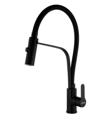 Смеситель для кухни с гибким изливом из нержавеющей стали Hansen HN55043-CC черный
