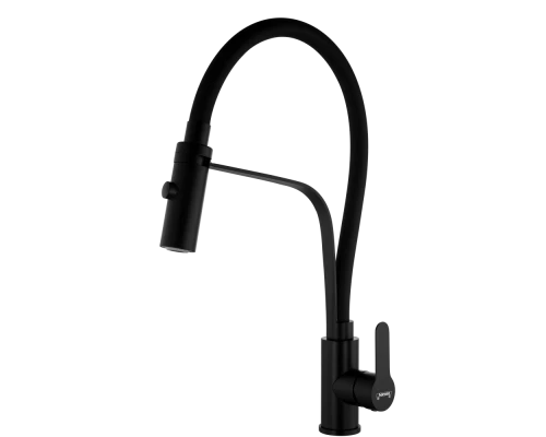 Смеситель для кухни с гибким изливом из нержавеющей стали Hansen HN55043-CC черный