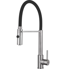 Смеситель для кухни с гибким изливом Hansen HN54304-GC сатин/черный