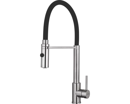 Смеситель для кухни с гибким изливом Hansen HN54304-GC сатин/черный