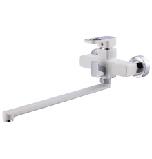 Смеситель для ванны и душа с лейкой и шлангом Hansen H22008-F белый/хром