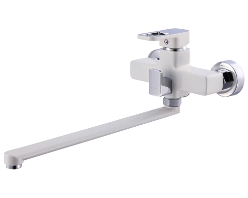 Смеситель для ванны и душа с лейкой и шлангом Hansen H22008-F белый/хром