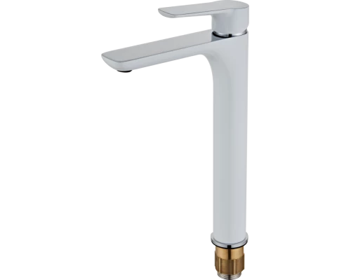 11037-F Смес. для умыв. (ВЫС.бел/хром) HANSEN  (10/1шт)