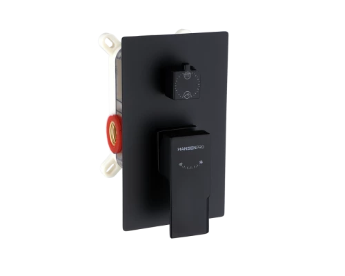 36095-C Смеситель встраиваемый для душа с 3-функ. (ЧЕРНЫЙ) HansenPRO (5/1шт)