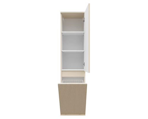 Шкаф - пенал Brevita Enfida - 40 с бельевой корзиной универсальный правый (бежевый)