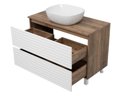 Тумба под раковину Brevita Dakota - 100 (белая)