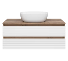 Тумба под раковину Brevita Dakota - 100 подвесная (белая)