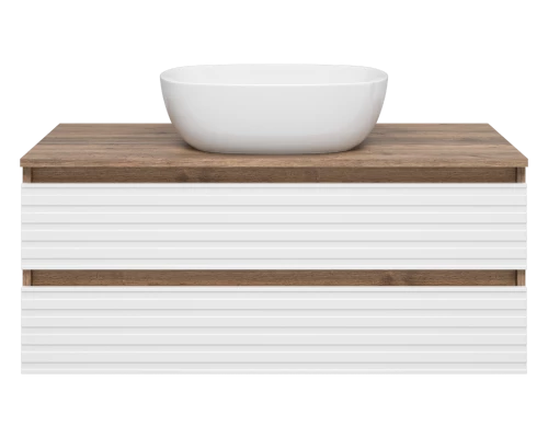 Тумба под раковину Brevita Dakota - 100 подвесная (белая)