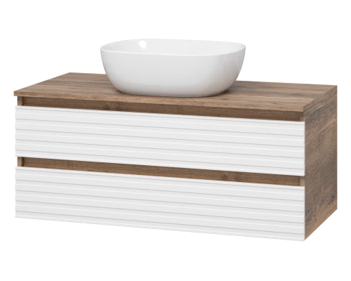 Тумба под раковину Brevita Dakota - 100 подвесная (белая)