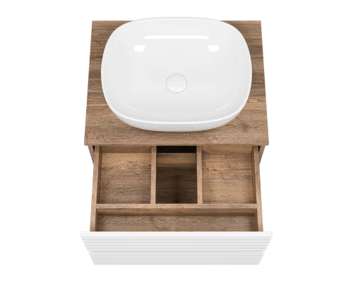 Тумба под раковину MISTY Brevita Dakota - 60 подвесная (белая)