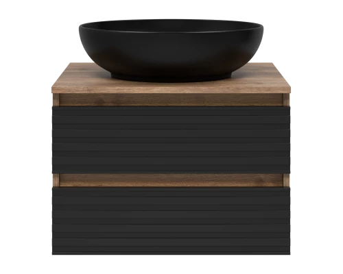 Тумба под раковину Brevita Dakota - 60 подвесная (черная)