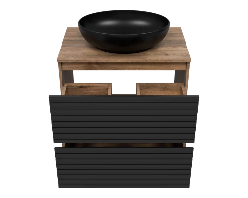 Тумба под раковину Brevita Dakota - 70 (черная)