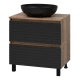 Тумба под раковину Brevita Dakota - 70 (черная)