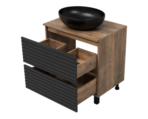 Тумба под раковину Brevita Dakota - 70 (черная)