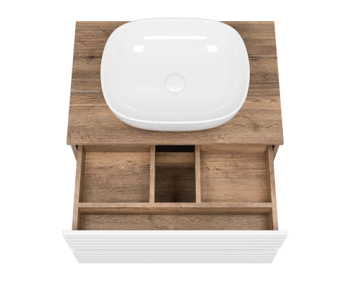 Тумба под раковину MISTY Brevita Dakota - 70 подвесная (белая)