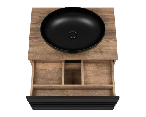 Тумба под раковину MISTY Brevita Dakota - 70 подвесная (черная)