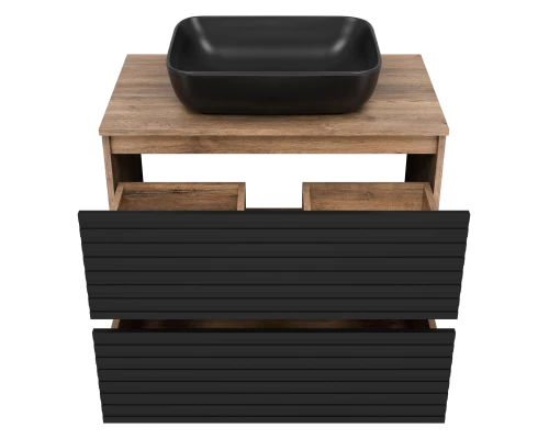 Тумба под раковину Brevita Dakota - 80 (черная)