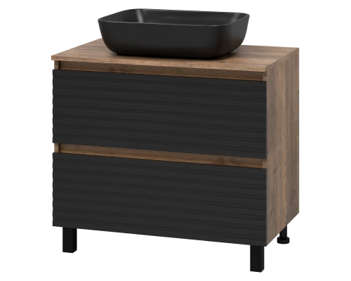 Тумба под раковину Brevita Dakota - 80 (черная)