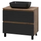 Тумба под раковину Brevita Dakota - 80 (черная)