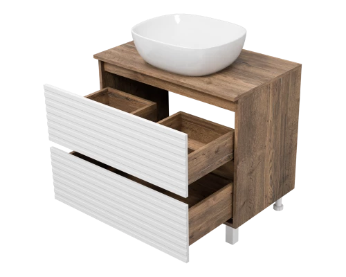 Тумба под раковину MISTY Brevita Dakota - 80 (белая)