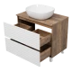 Тумба под раковину MISTY Brevita Dakota - 80 (белая)