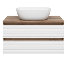 Тумба под раковину MISTY Brevita Dakota - 80 подвесная (белая)