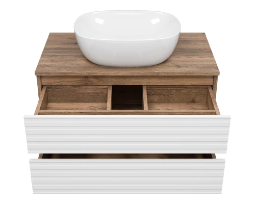 Тумба под раковину MISTY Brevita Dakota - 80 подвесная (белая)