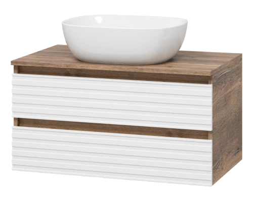 Тумба под раковину MISTY Brevita Dakota - 80 подвесная (белая)