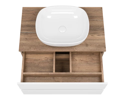 Тумба под раковину MISTY Brevita Dakota - 80 подвесная (белая)