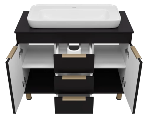 Тумба под раковину Brevita Enfida - 100 (черная)