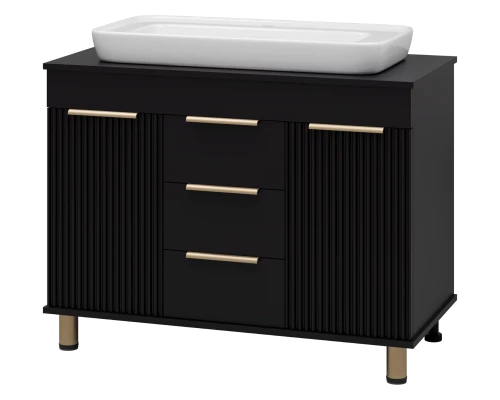 Тумба под раковину Brevita Enfida - 100 (черная)