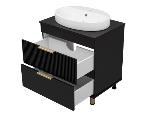 Тумба под раковину Brevita Enfida - 70 (черная)