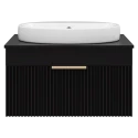 Тумба под раковину Brevita Enfida - 70 подвесная (черная)