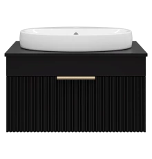 Тумба под раковину Brevita Enfida - 70 подвесная (черная)