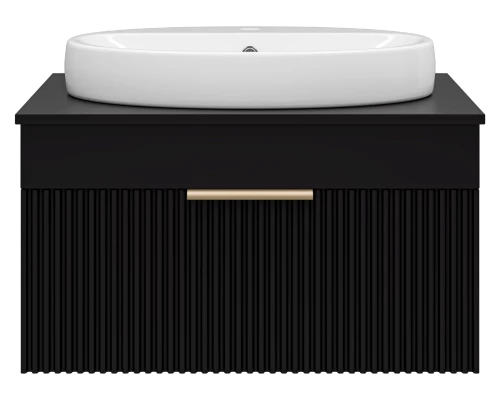 Тумба под раковину Brevita Enfida - 70 подвесная (черная)
