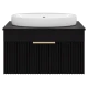 Тумба под раковину Brevita Enfida - 70 подвесная (черная)