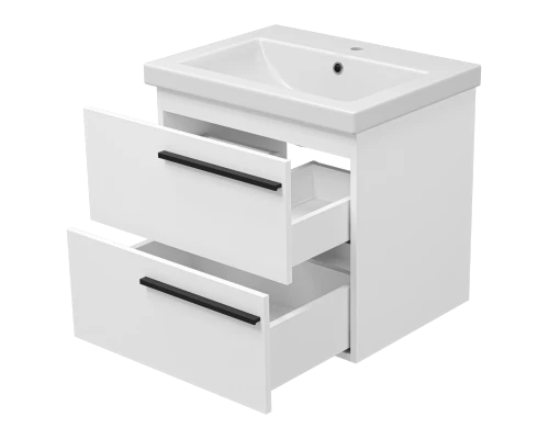 Тумба под раковину Misty Ненси - 60 подвесная (белая)