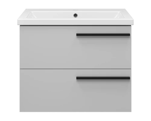 Тумба под раковину Misty Ненси - 70 подвесная (серая)