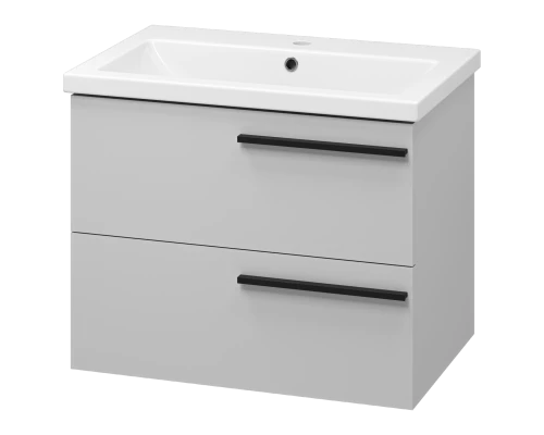 Тумба под раковину Misty Ненси - 70 подвесная (серая)