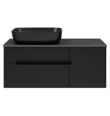 Тумба под раковину Misty Роял - 100 подвесная (черная)
