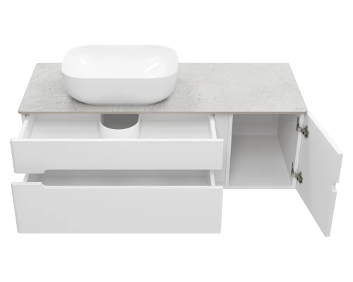 Тумба под раковину Misty Роял - 120 подвесная (белая)