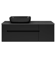 Тумба под раковину Misty Роял - 120 подвесная (черная)