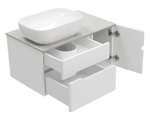 Тумба под раковину Misty Роял - 80 подвесная (белая)