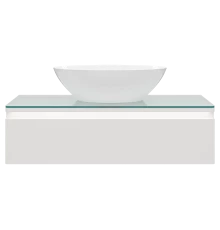 Тумба под раковину Misty Скай - 100 с подсветкой подвесная