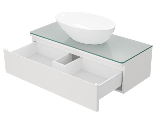 Тумба под раковину Misty Скай - 100 с подсветкой подвесная