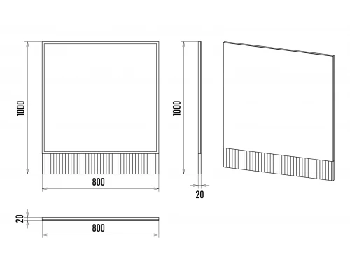 Зеркало Brevita Dakota - 80 (белое)