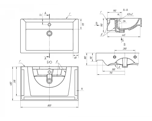 Раковина DrejaQ - 80