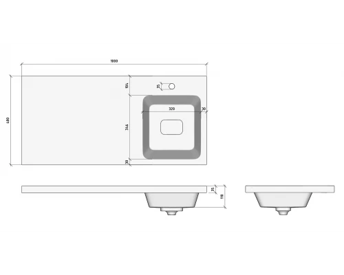 Раковина MistyKamilla - 100 правая