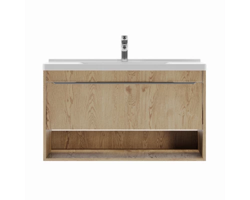 Тумба-умывальник ХОУП 100, 1 ящ., подвесная, орех (под раковину МИРАНДА 100)