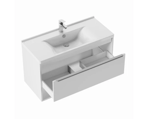 Тумба-умывальник ХОУП 100, 1 ящ., подвесная, белый матовый (под раковину МИРАНДА 100)